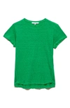 Frame Easy True Organic Linen T-shirt In Grass Green