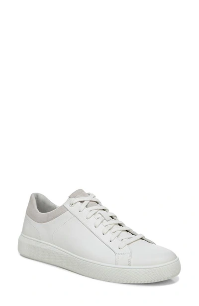 Vince Mens Larsen Leather Low-top Sneakers In White