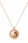 Monica Vinader Deia Locket Necklace In Rose Gold Vermeil On Silver