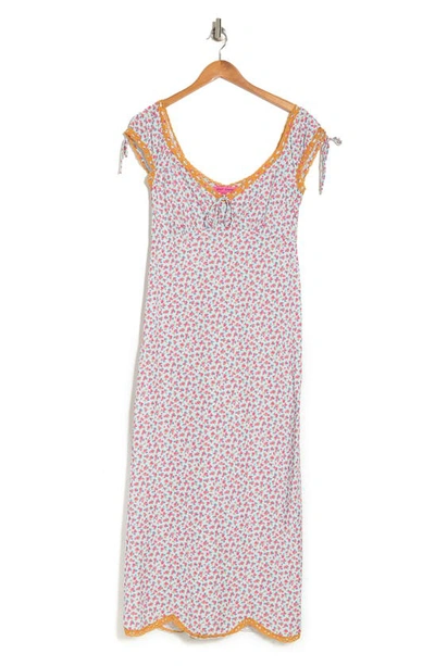Betsey Johnson Starlight Calico Ditsy Print Maxi Dress In Starlight Blue |  ModeSens