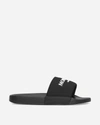 Moncler Logo-embossed Pool Slides In Black