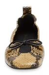 Frame Le Sunset Square Toe Ballet Flat In Python Multi