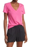 Madewell V-neck Short Sleeve T-shirt In Azalea