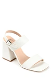 Journee Collection Adras Block Heel Sandal In Off White