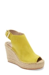 Kenneth Cole New York 'olivia' Espadrille Wedge Sandal In Sol Yellow Suede