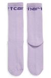 Carhartt Logo Socks Purple In Multicolor