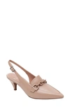Linea Paolo Cassie Leather Pump In Nude