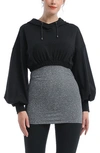 Kimi And Kai Aroa Active Maternity/nursing Hoodie In Black/ Gray