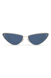Dior Miss 63mm Butterfly Sunglasses In Shiny Gold Dh / Blue