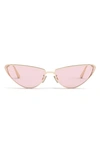 Dior Dramatic Metal Cat-eye Sunglasses In Gold / Ink / Pink