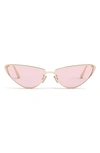 Dior Dramatic Metal Cat-eye Sunglasses In Shiny Gold Pink