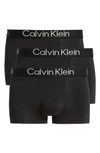 Calvin Klein Ultra-soft Modern 3-pack Stretch Modal Trunks In 7v1 3 Black