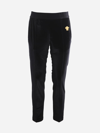 VERSACE BLACK TRACK PANTS WITH MEDUSA PLAQUE FROM VERSACE