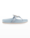 Tory Burch Miller Cloud Leather Thong Sandals