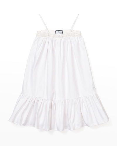 PETITE PLUME GIRL'S WHITE LILY NIGHTGOWN
