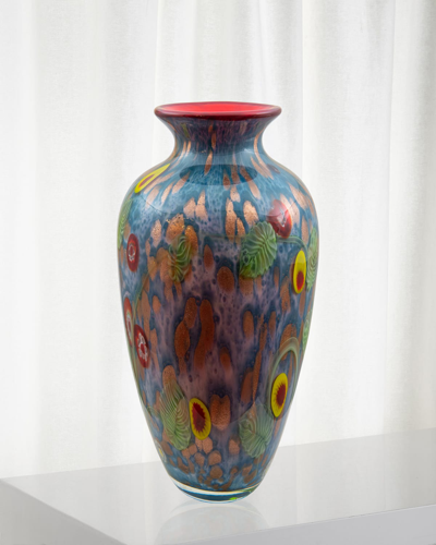 Dale Tiffany Tesoro Art Glass Vase In Multi