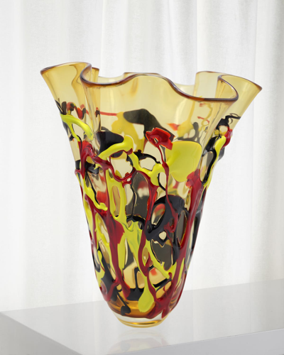 Dale Tiffany Senisa Art Glass Vase In Multi