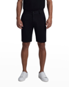 Bugatchi Men's Performance Knit Bermuda Shorts In Black
