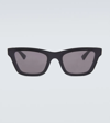 Bottega Veneta Acetate Sunglasses In Black-black-grey