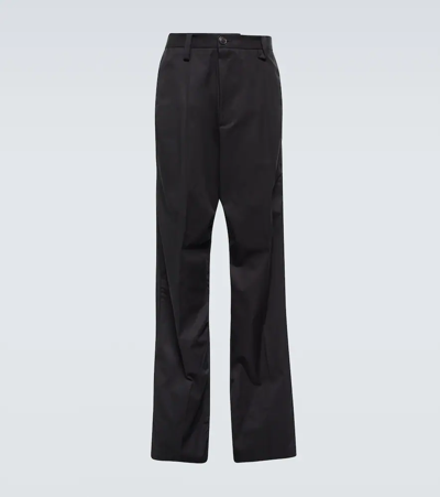 Balenciaga Wide-leg Viscose Pants In Black