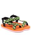 Stella Mccartney Multicolor Sandals For Girl With Logo In Arancio