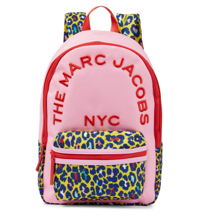 Marc Jacobs Kids' Leopard-print Rucksack In Pink