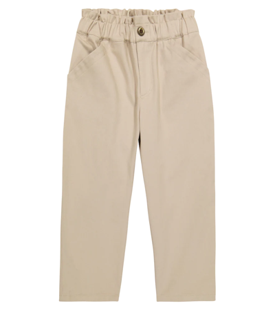 Paade Mode Kids' Cotton Pants In Beige