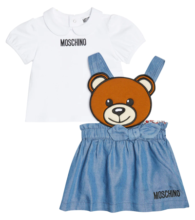 Moschino Multicolor Set For Baby Girl With Teddy Bear