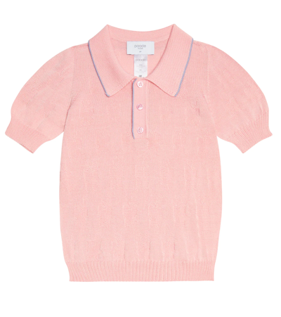 Paade Mode Kids' Cotton Polo Top In Pink