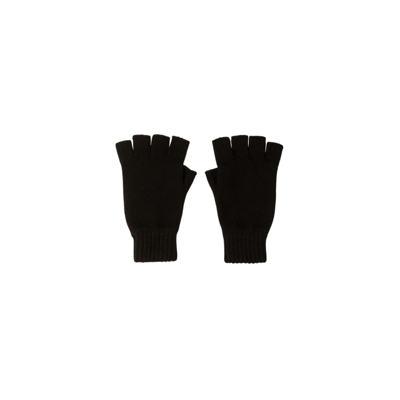 Johnstons Of Elgin + Net Sustain Cashmere Fingerless Gloves In Black