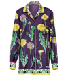 Dolce & Gabbana Printed Oversized Silk Twill Shirt In Fiori Di Prato Fdo.v