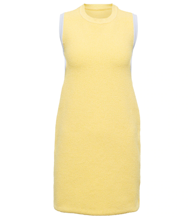 Jacquemus La Robe Sorbetto Cotton Blend Dress In Yellow,light Blue