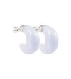 SOPHIE BUHAI DONUT STERLING SILVER AND CHALCEDONY HOOP EARRINGS