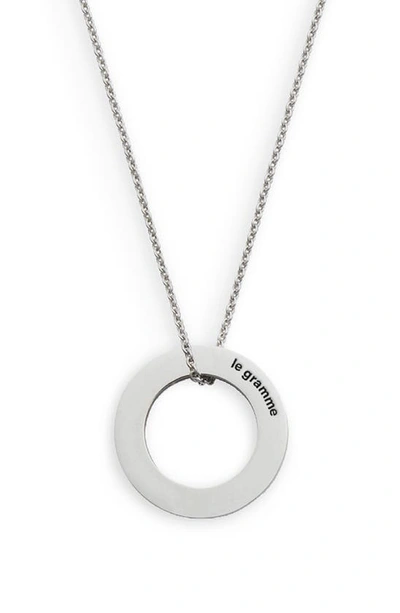 Le Gramme 2g Washer Pendant Necklace In Silver