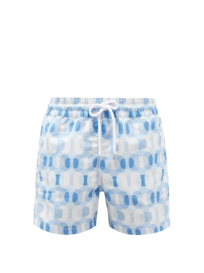 Frescobol Carioca Sport Ipanema Mirage-print Swim Shorts In Blue