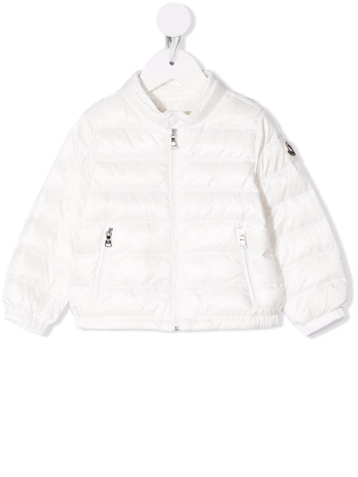 Moncler Babies' Logo-patch Padded Coat In White