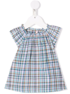 Bonpoint Plaid-check Print Blouse In Blue