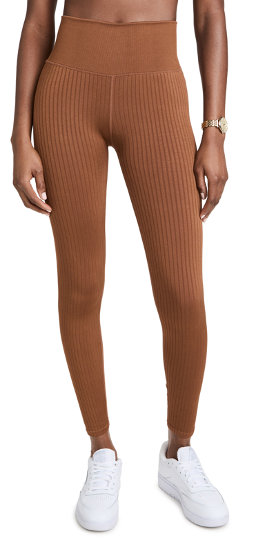 Good American Essentials Shine Seamless Leggings In Rust001