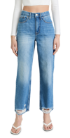 Good American Good '90s Duster Crop Straight Leg Jeans In Indigo060
