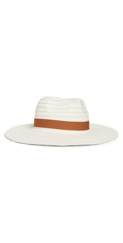 Dasmarca Verona Ivory Lightweight Summer Two Tone Straw Fedora Hat For