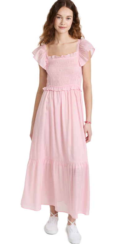Moon River Smocked Dress In Pink