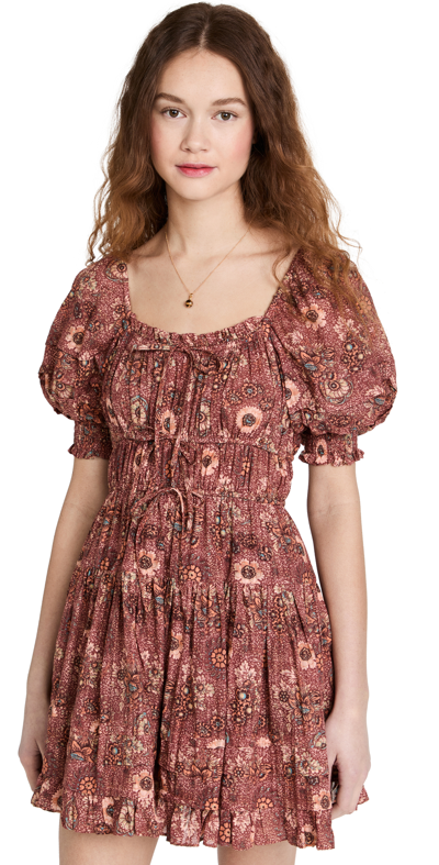 Ulla Johnson Juniper Printed Cotton-blend Mini Dress In Rosebud