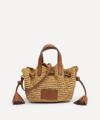 Anya Hindmarch Women's Small Raffia And Leather Drawstring Tote Bag In Natural