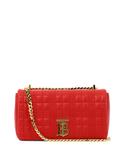 Burberry Small Quilted Lola Shoulder Bag In Red