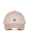 Moncler Logo Patch Baseball Cap In Pink