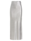 Tom Ford Glossy Viscose Jersey Pencil Skirt In Silver