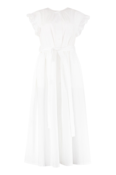 Patou Cotton Long Dress In White