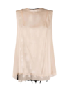 Maison Margiela Cut-out Detail Sleeveless Blouse In Nude