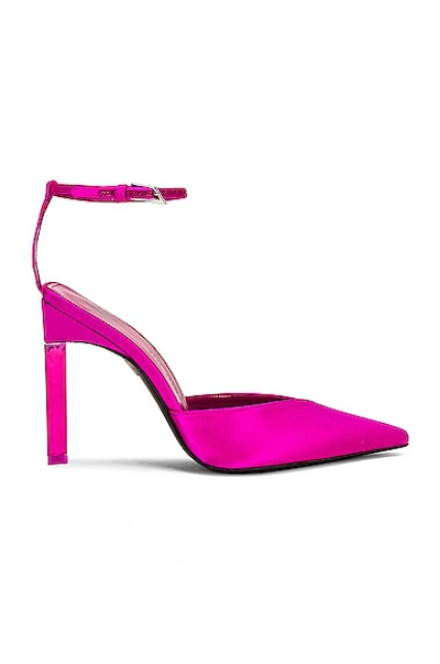 Attico Perine 105 Satin Pumps In Fuchsia