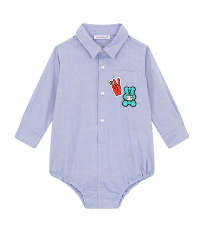 Dolce & Gabbana Babies' Kids Cotton Shirt Bodysuit (0-24 Months) In Multi